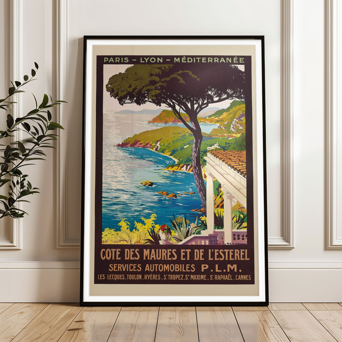 Côte des Maures et de l'Estérel Art Print - Vintage Mediterranean Travel Poster