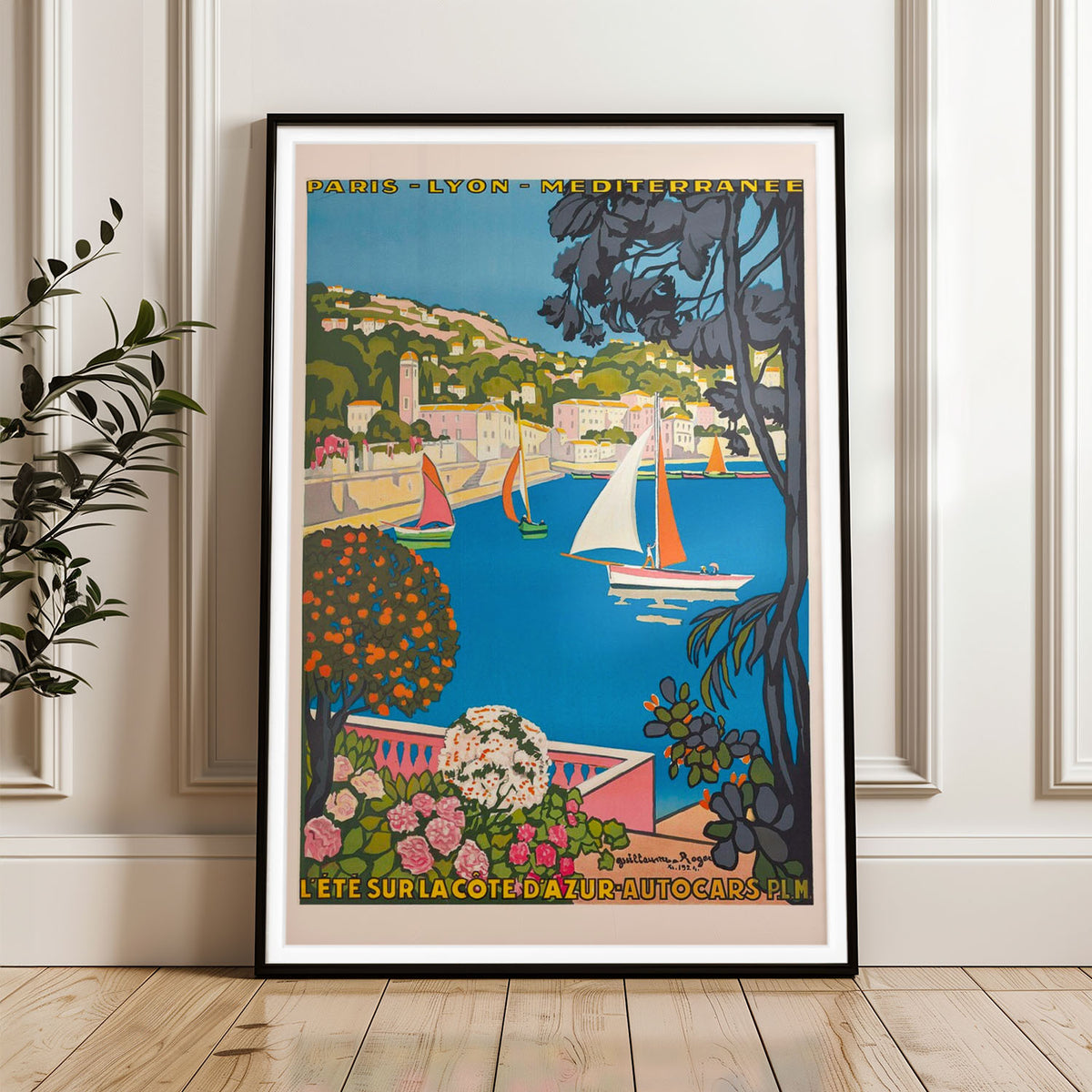 L'été Sur La Cote D'Azur - Vintage French Riviera Art Print by Roger Broders