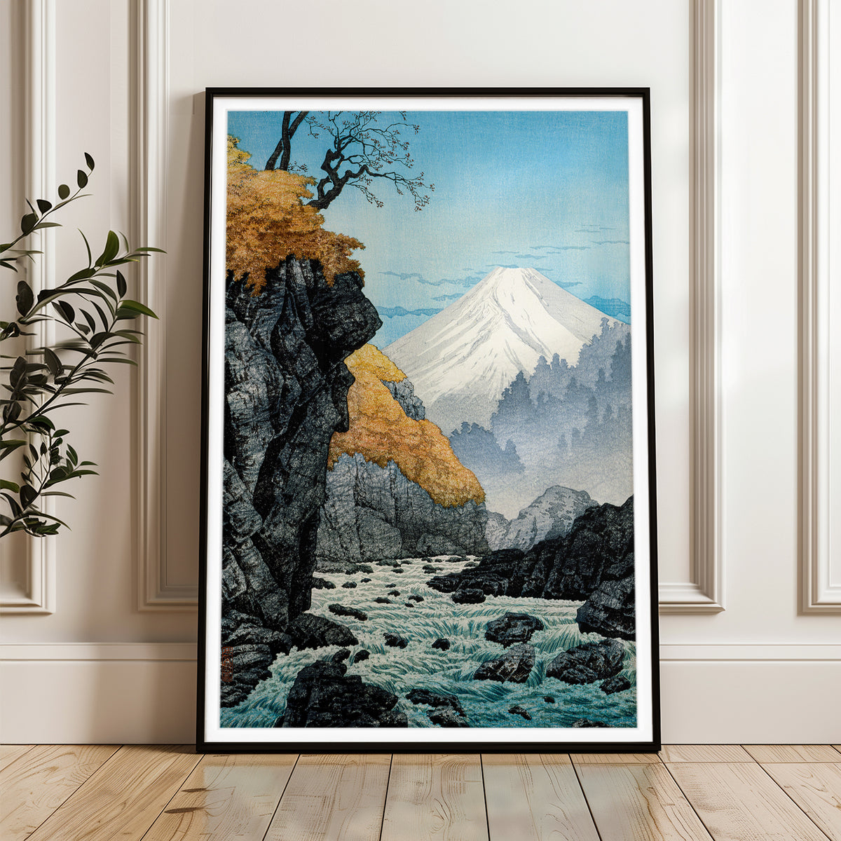 Scenic Mountain River Japanese Ukiyo-e Art Print