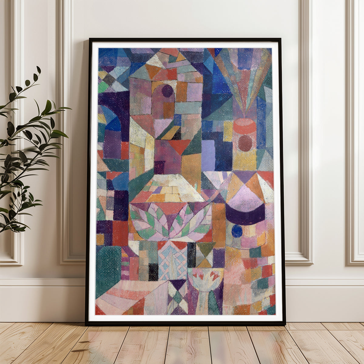 Paul Klee's Castle and Sun - Geometric Abstract Art Print
