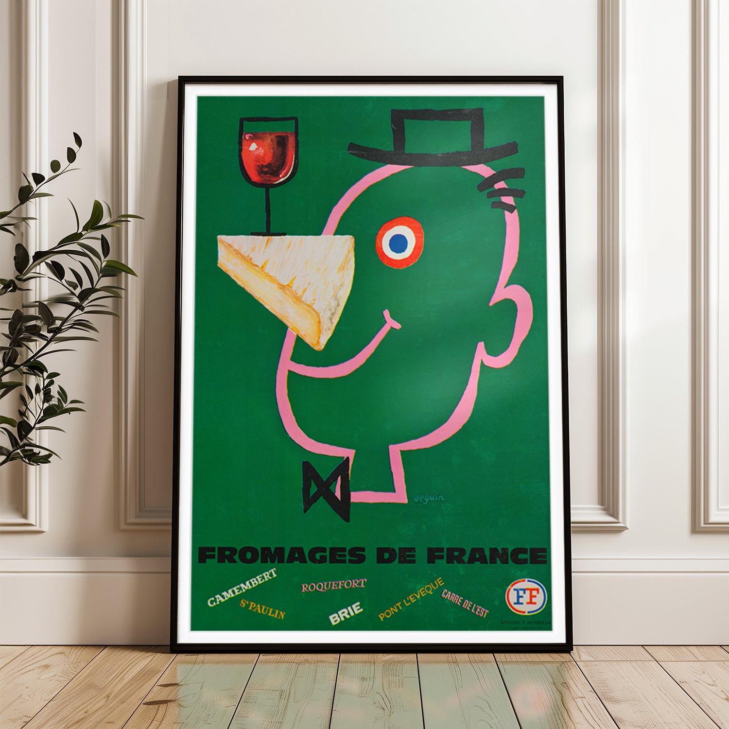 Fromages de France - Vintage French Cheese Poster by Seguin