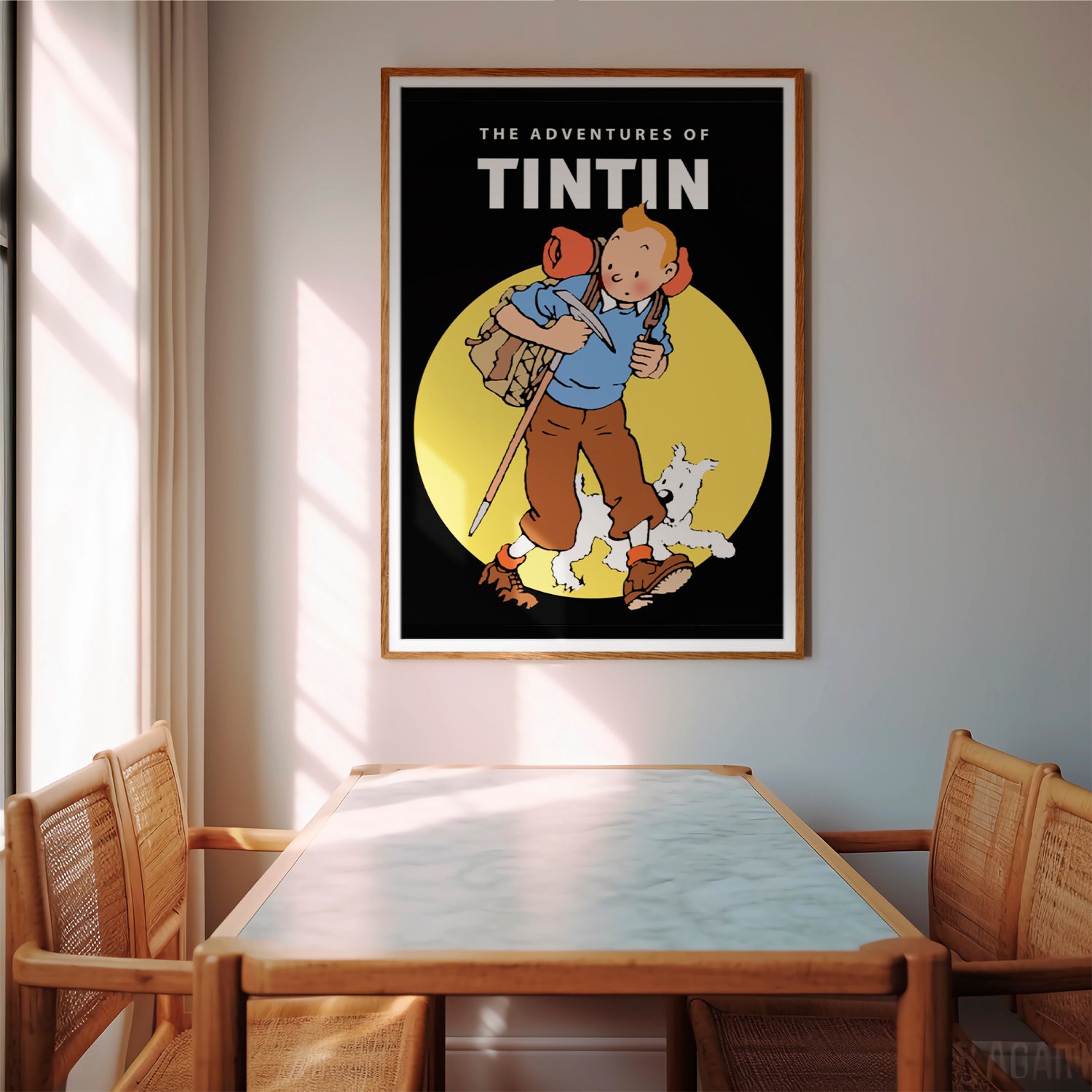 The Adventures Of Tintin Classic Comic Art Print the-adventures-of-tintin-classic-comic-art-print