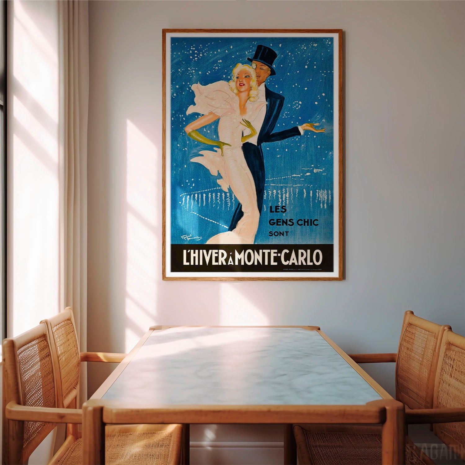 L'Hiver à Monte-Carlo - Chic Vintage Dance Poster by Jean-Gabriel Dome