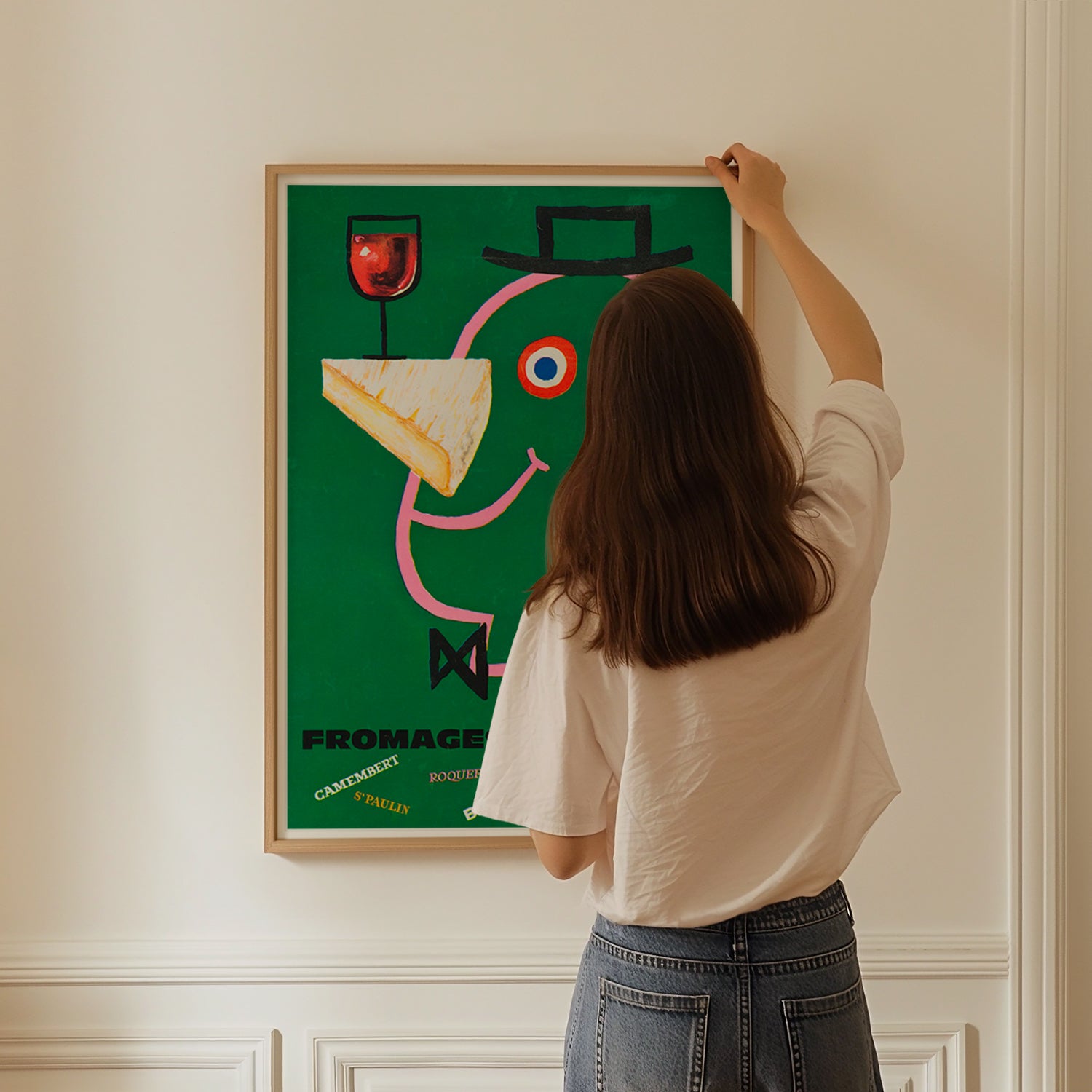 Fromages de France - Vintage French Cheese Poster by Seguin