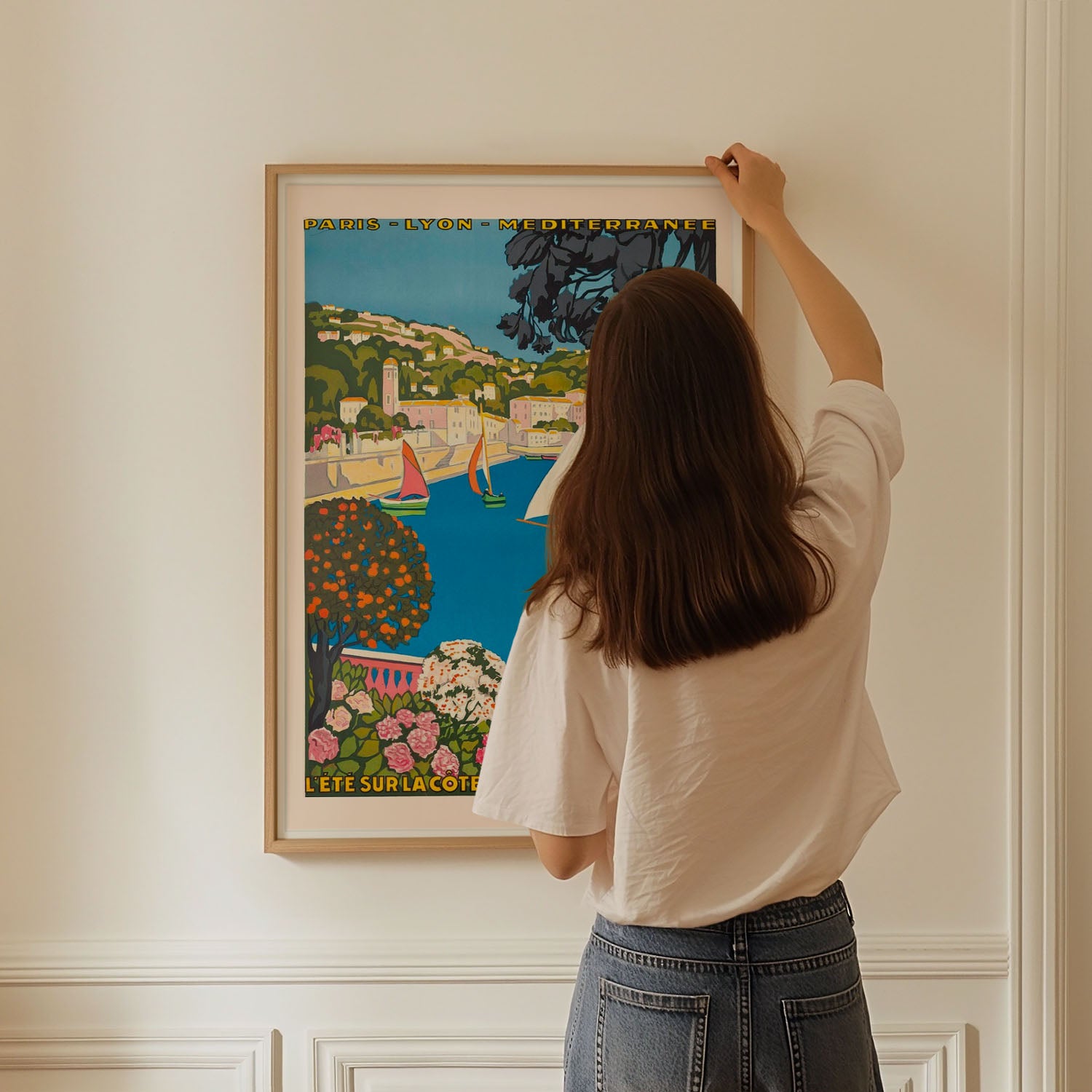 L'été Sur La Cote D'Azur - Vintage French Riviera Art Print by Roger B