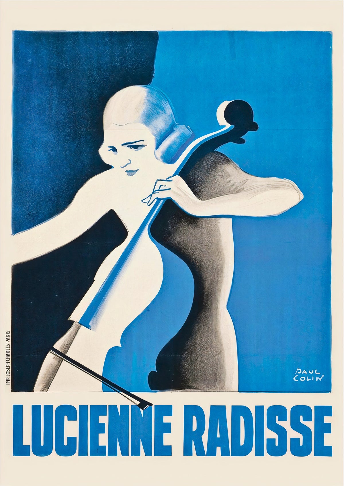 Lucienne Radisse by Paul Colin Vintage Art Deco Poster — poster only, complete unframed artwork