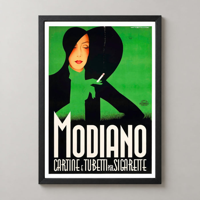 Modiano von Robert Bereny Vintage-Art-Deco-Poster – elegante und lebendige Wanddekoration