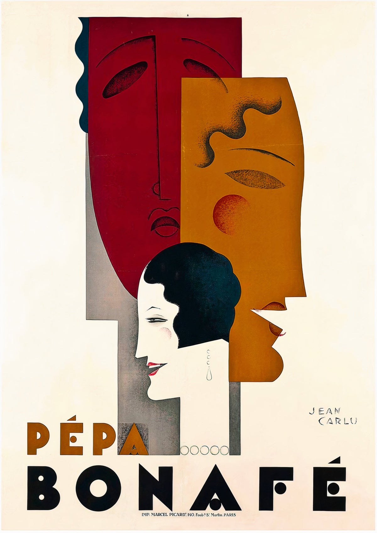 Pepa Bonafe by Jean Carlu Art Deco Poster - High Quality — poster only, complete unframed artwork
