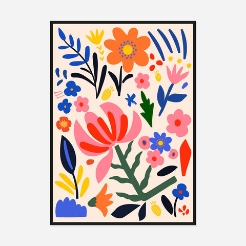 A Folk Flower Garden Art Print