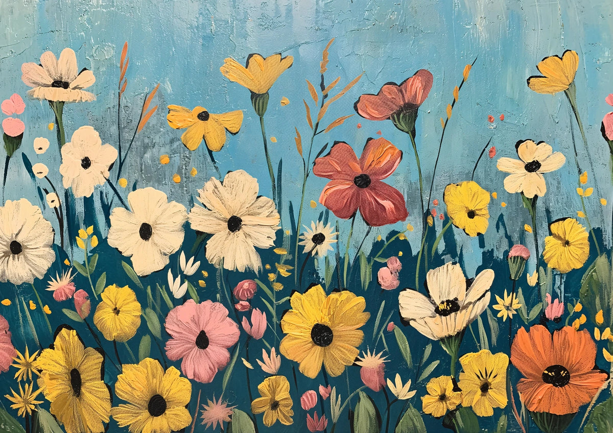 A Meadow in Blue — borderless A-series artwork