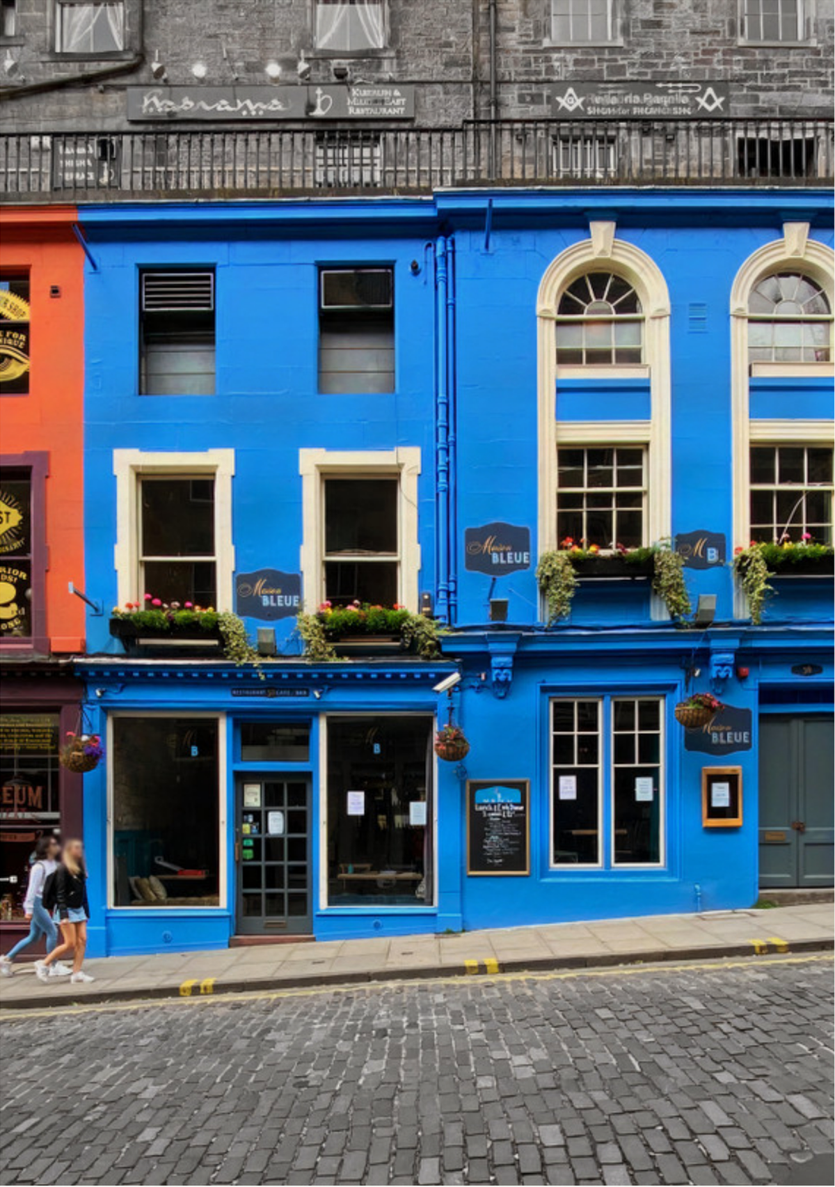 Vibrant Edinburgh Facades - Colorful Street Art Print — poster only, complete unframed artwork