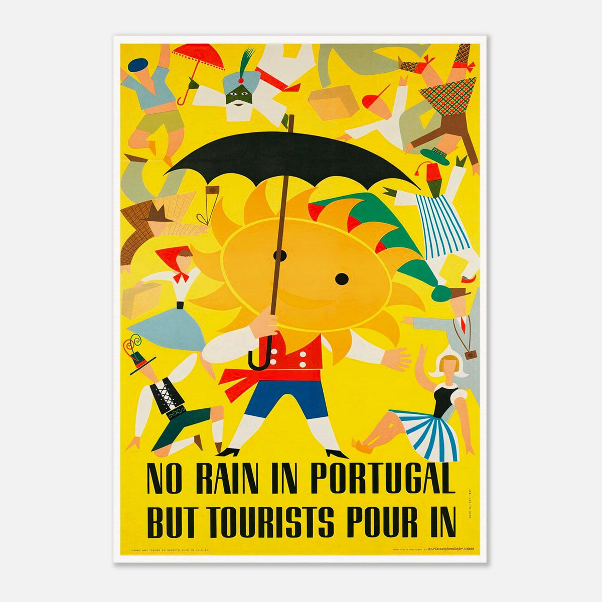 Kein Regen in Portugal, aber Touristen strömen in Vintage-Reiseplakate