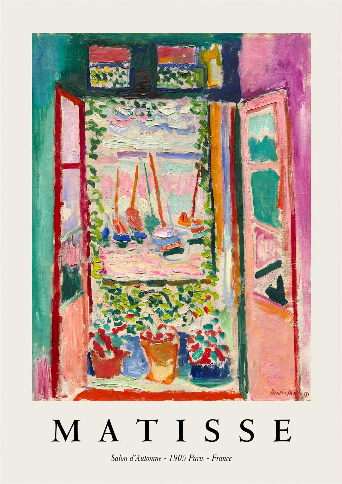 Open Window, Henri Matisse Print — poster only, complete unframed artwork