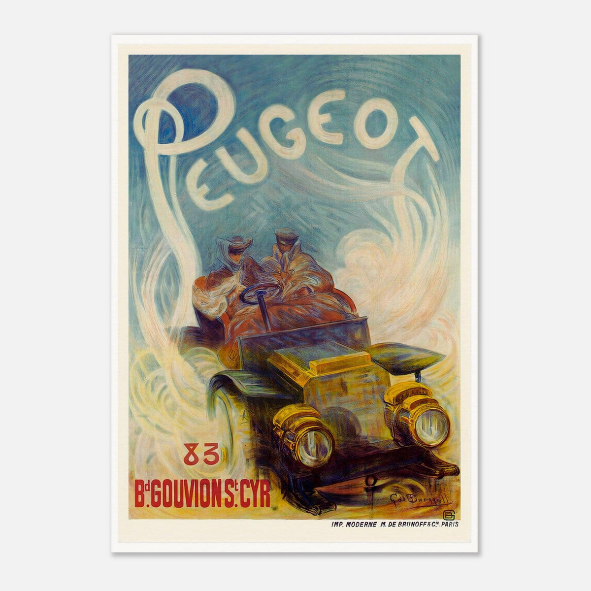French Vintage Automobile Racing Poster