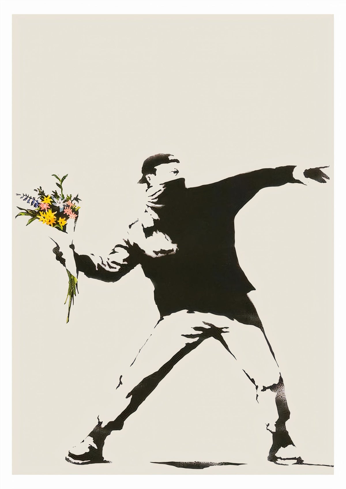 Banksy Love is in the Air (Flower Thrower), 2003 — poster only, complete unframed artwork
