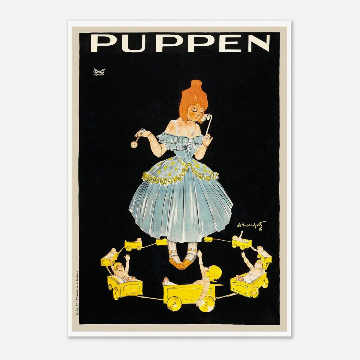 Puppen Dolls Vintage Advertising Poster - Framed/Unframed