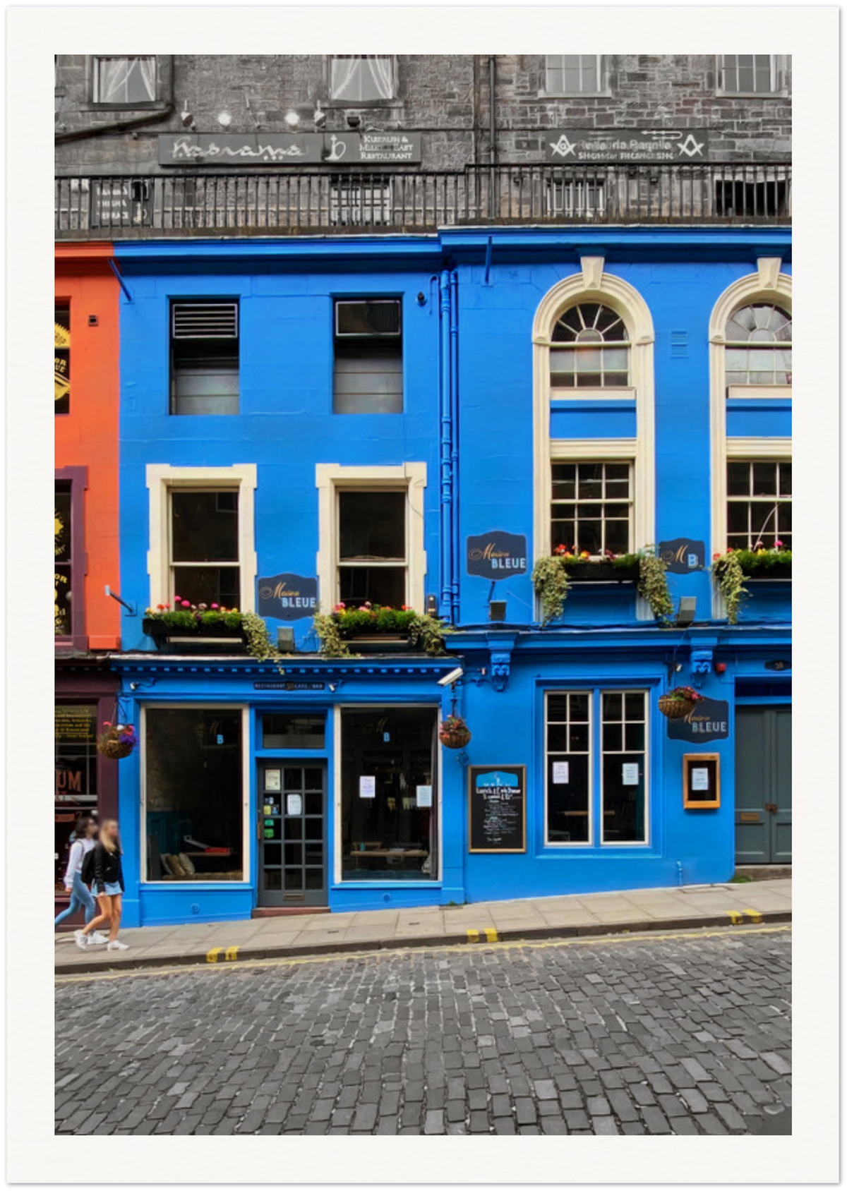 Vibrant Edinburgh Facades - Colorful Street Art Print