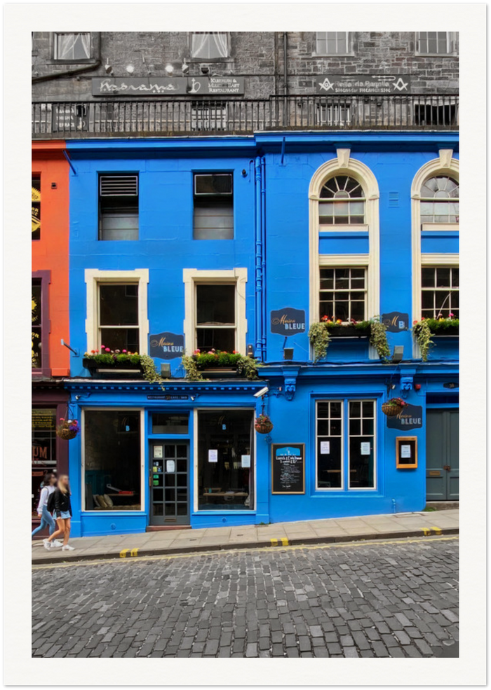 Vibrant Edinburgh Facades - Colorful Street Art Print