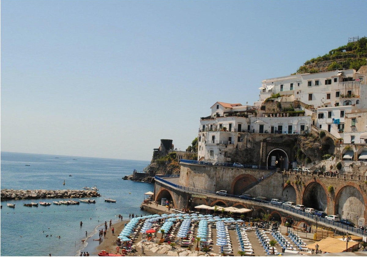 Amalfi Coast Umbrellas Photo - Fine Art Photography — poster only, complete unframed artwork