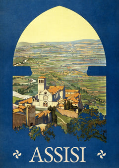 Assisi — Through the Arch — borderless A-series artwork