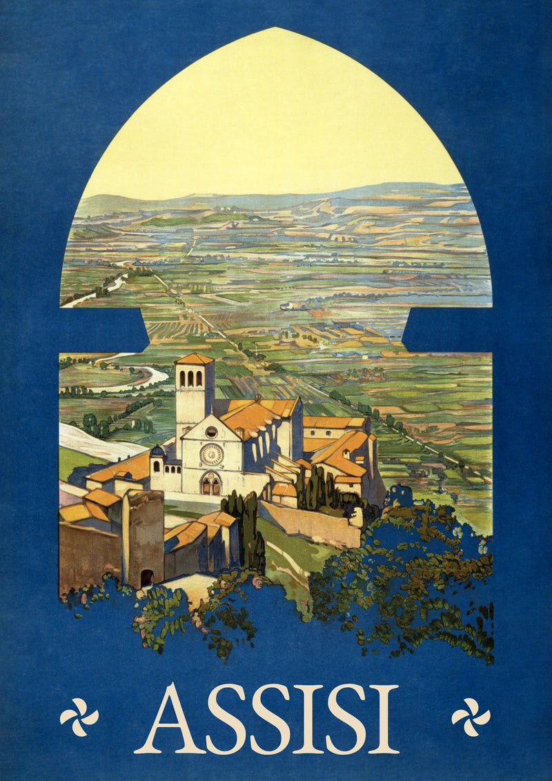 Assisi — Through the Arch — borderless A-series artwork