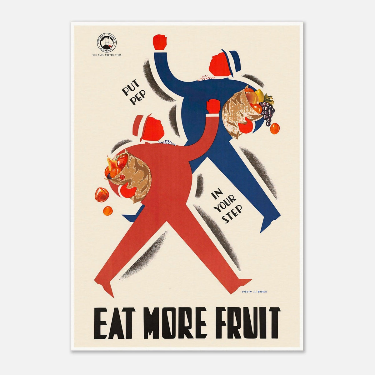 Eat More Fruit Australian Vintage Advertising Poster