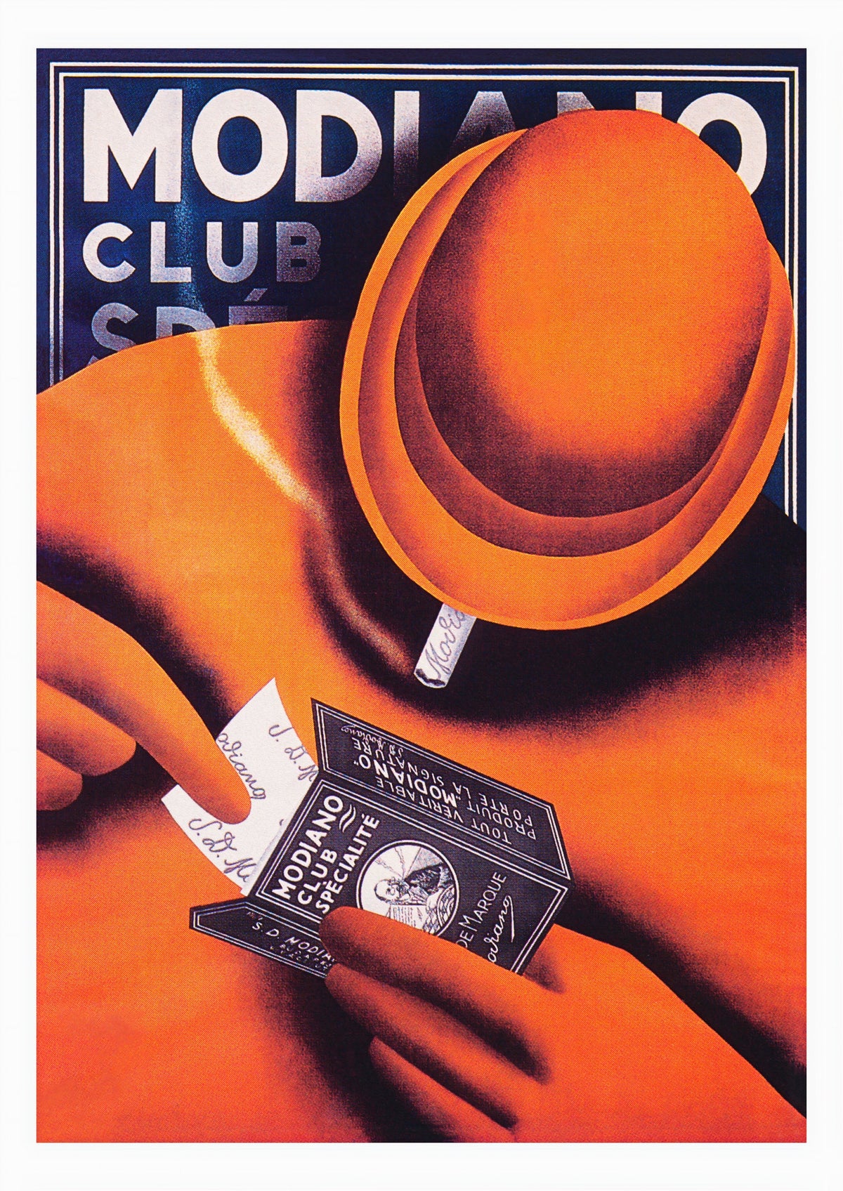 Modiano Cigarette Papers Vintage Advertising Poster — poster only, complete unframed artwork
