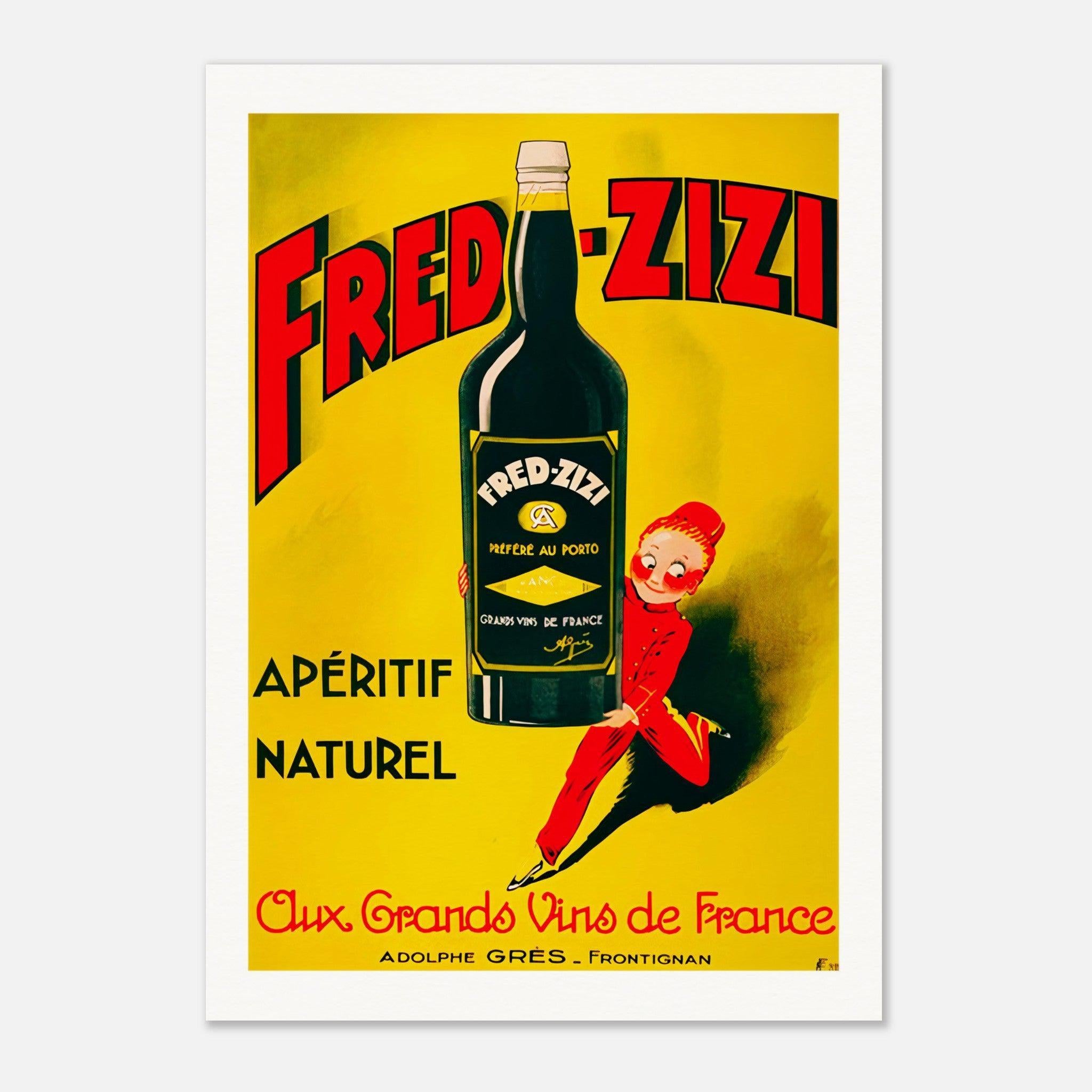 Fred Zizi Apertif Vintage Advertising Poster (1932)
