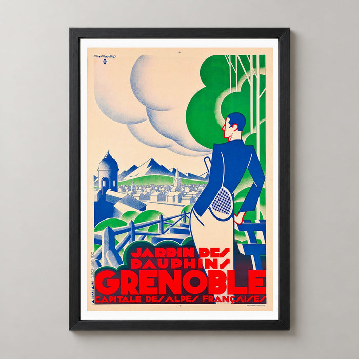 Grenoble Capital of the French Alps Vintage Travel Poster