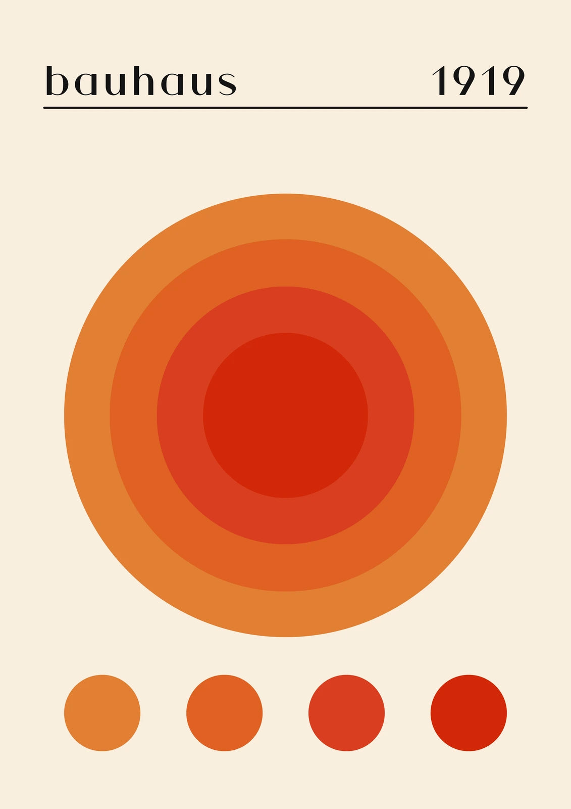 Bauhaus Amber Sun — borderless A-series artwork