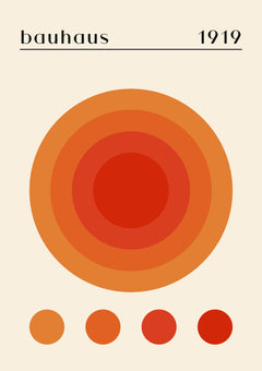 Bauhaus Amber Sun — borderless A-series artwork