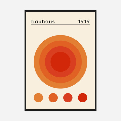 Bauhaus Amber Sun Art Print