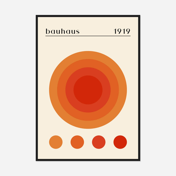 Bauhaus Amber Sun Art Print