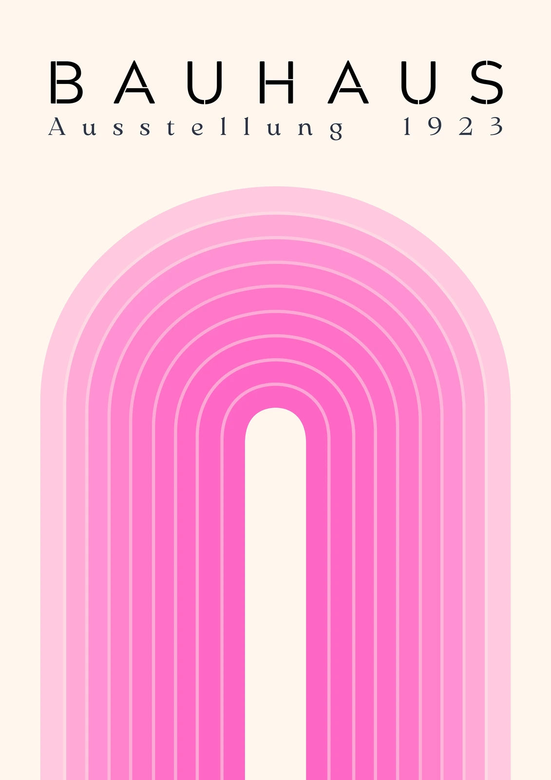 Bauhaus Pink Arch — borderless A-series artwork