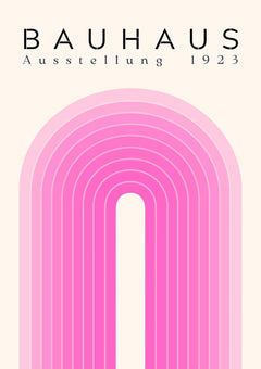 Bauhaus Pink Arch — borderless A-series artwork