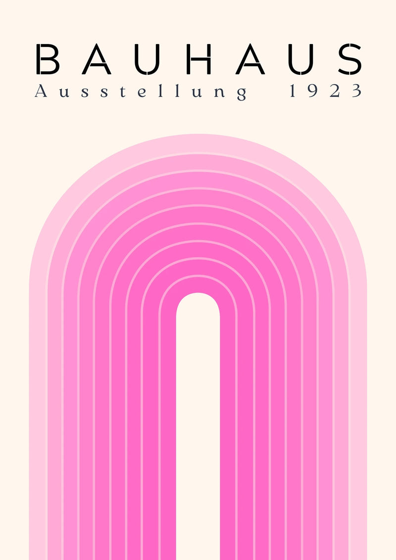 Bauhaus Pink Arch — borderless A-series artwork