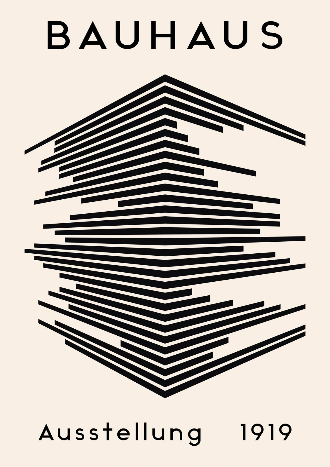 Bauhaus Stacked Lines — borderless A-series artwork