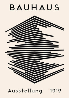 Bauhaus Stacked Lines — borderless A-series artwork