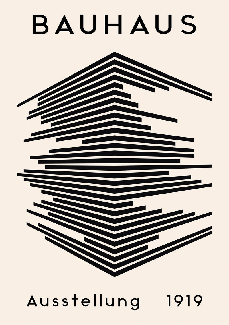 Bauhaus Stacked Lines — borderless A-series artwork