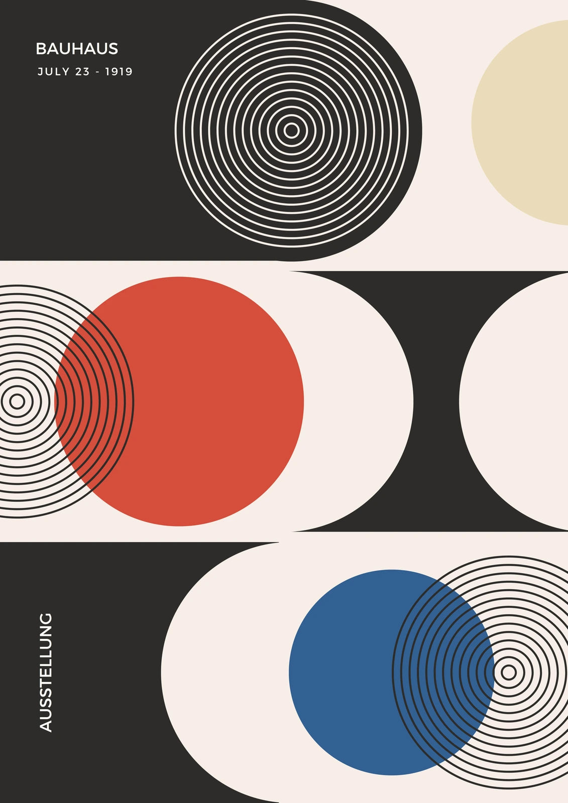 Bauhaus Three Orbits — borderless A-series artwork
