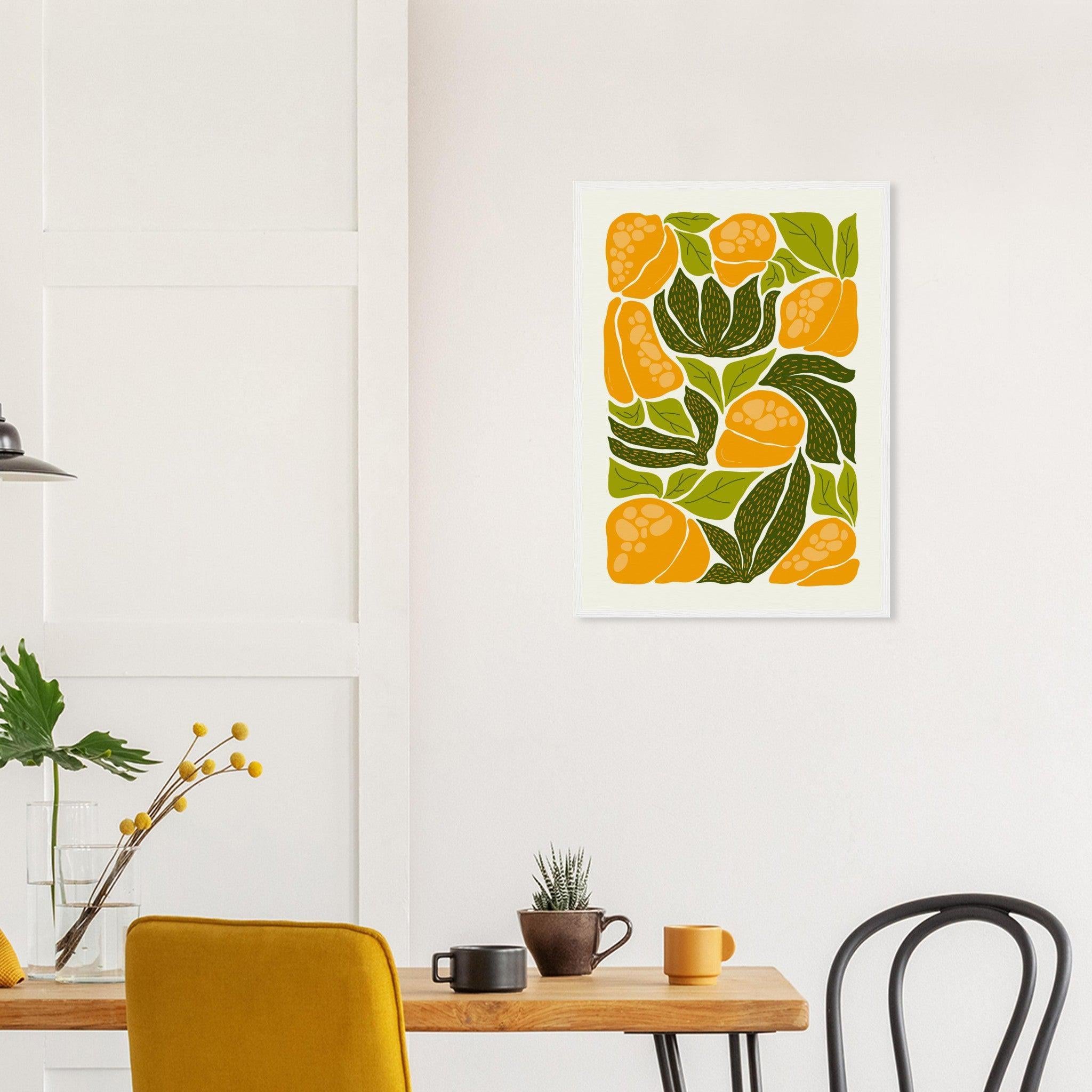 Yellow Bell Pepper Print  | Abstract Fruit Collection | Kitchen wall art