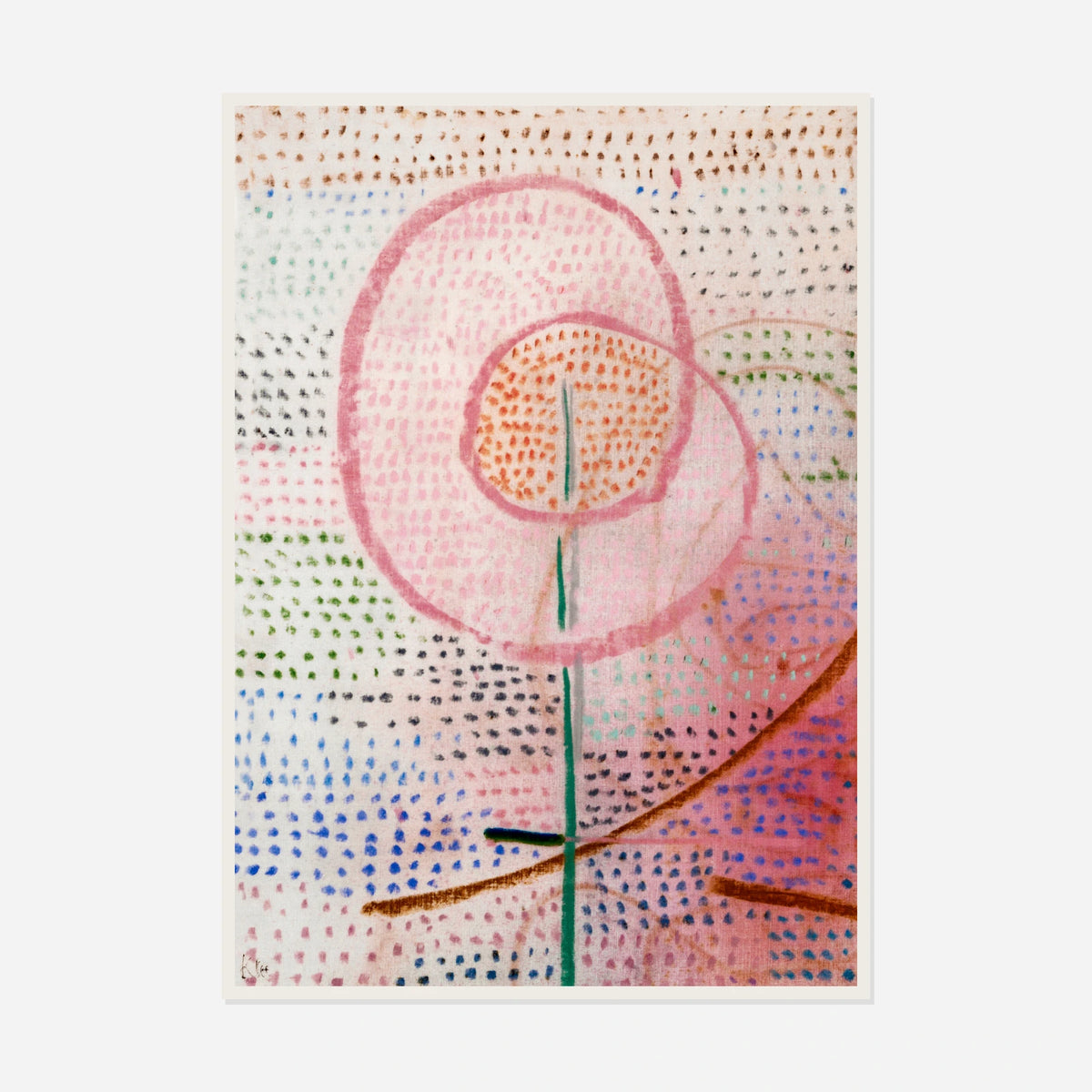 Blossoming — front view in a white frame