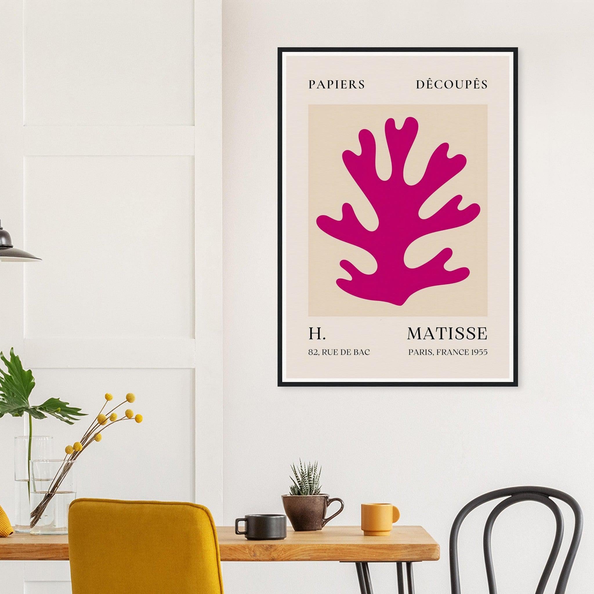 Papiers Découpés H. Matisse Print Pink Foliage (1955)