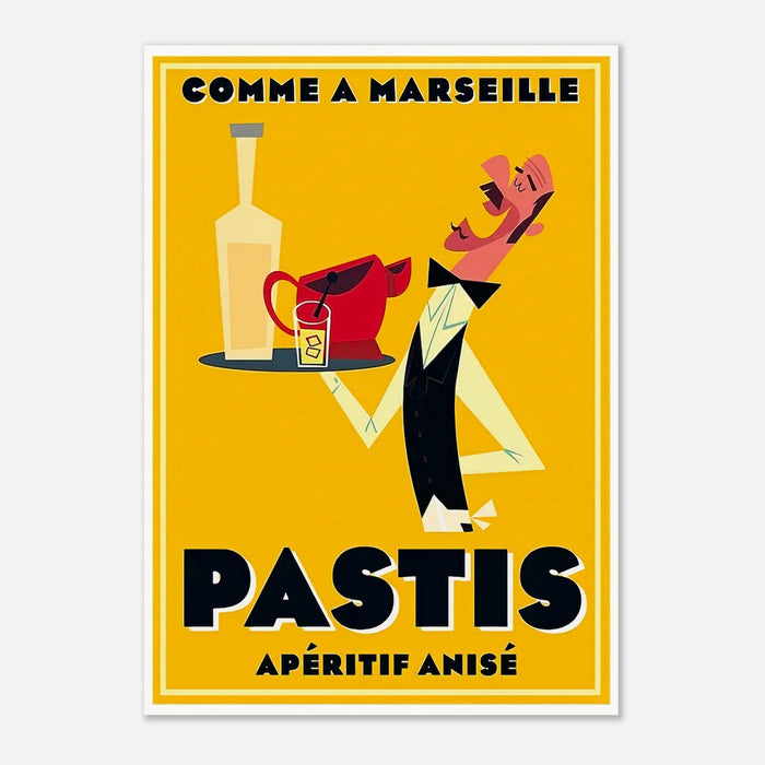 Comme et Marseilles Pastis Retro Print - Französisches Vintage Poster