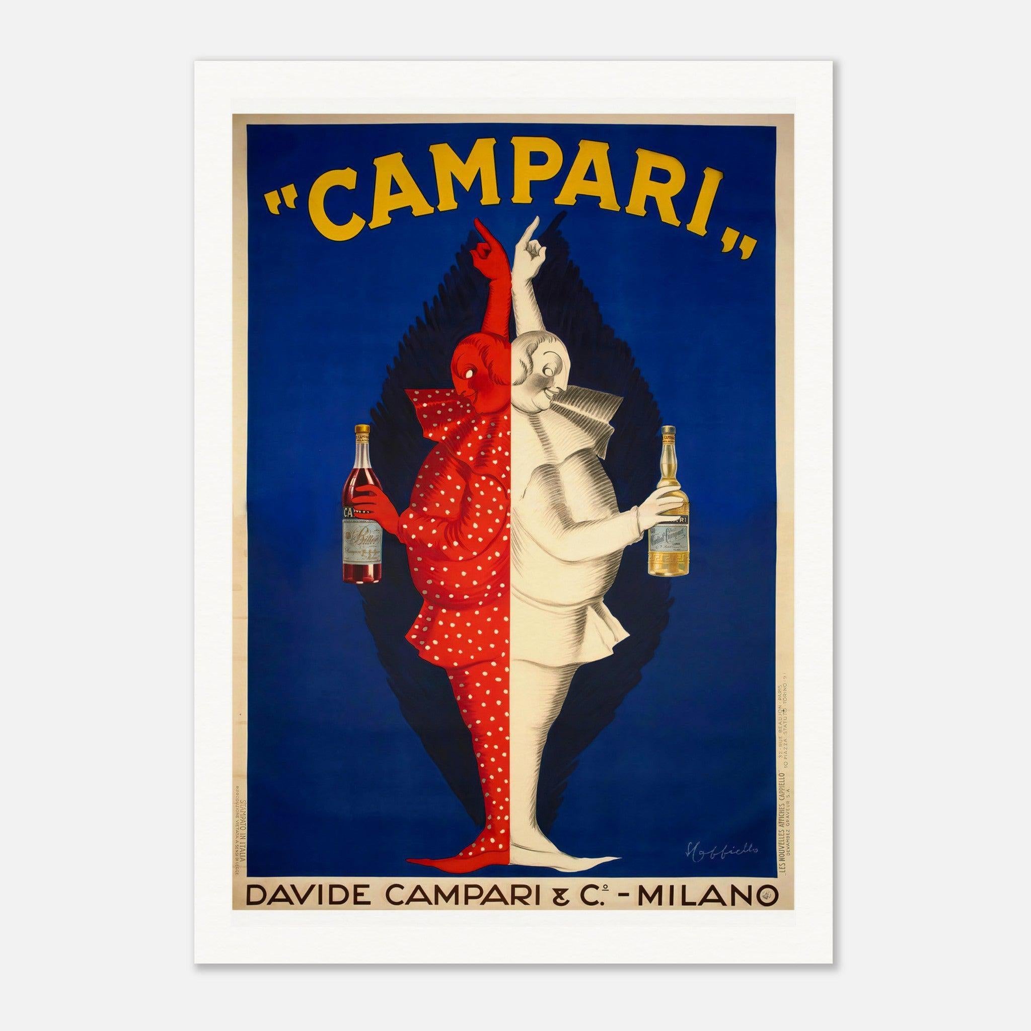 額縁付きポスター画　campari Bitter Campari by Fortunato Depero | Vintage Advertising