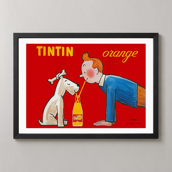 Tintin Orange Soda Vintage Advertising Poster