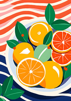 Citrus Bowl and Waves — borderless A-series artwork