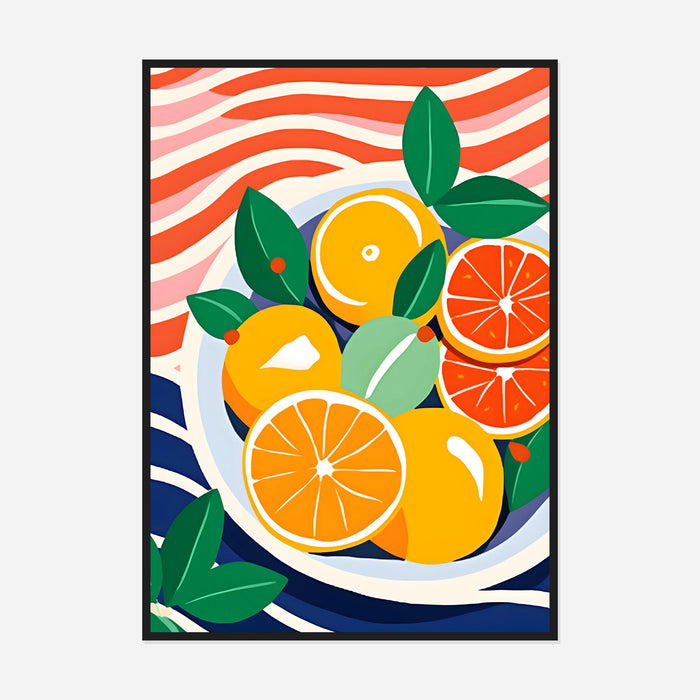 Citrus Bowl and Waves Art Print