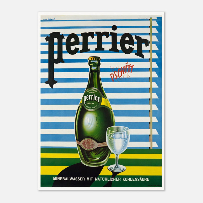 Perrier Blinds Vintage Advertising Poster 1956 - Framed/Unframed