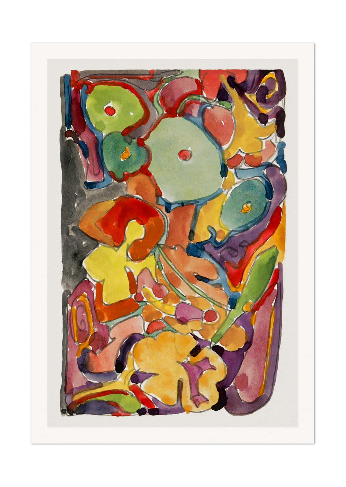 Colorful Abstract Watercolor Art Print – Vibrant Wall Decor